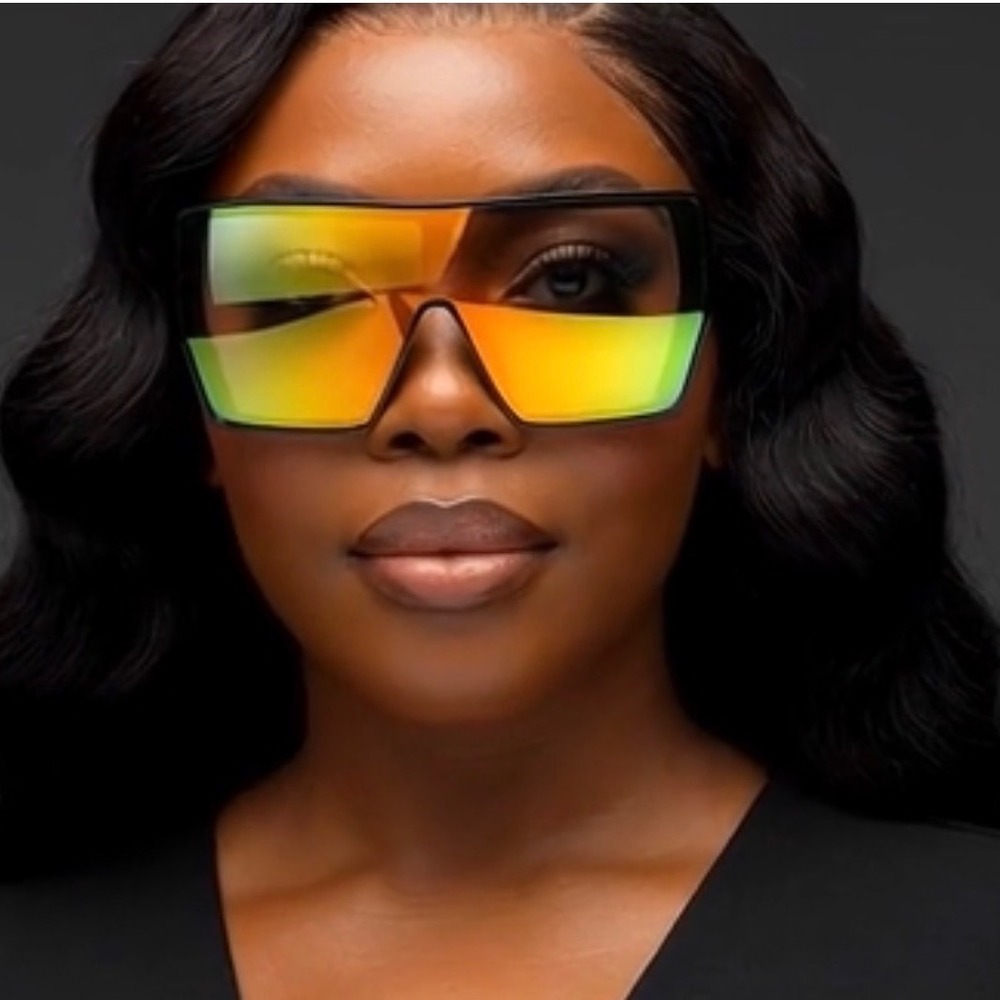 Shield Sunglasses Mirrored Lens Futuristic Visor Fashion Sun Glasses UV400 Gafas